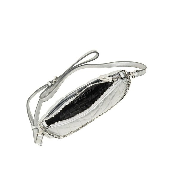 Karl Lagerfeld Lafayette Quilted Demi Crossbody Bag Bag With Chain Strap & Adjus - Picture 9 of 13